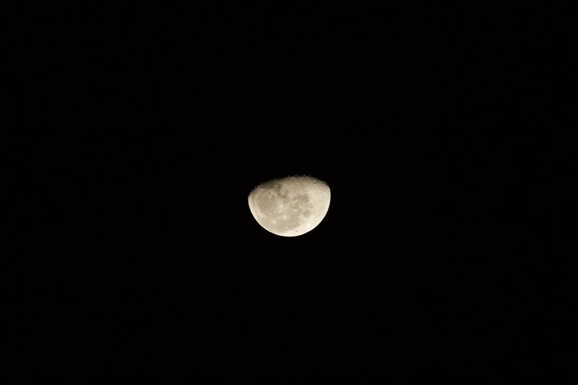 Moon on the Black Sky · Free Stock Photo