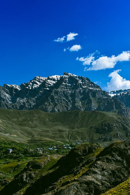 Green Valley in Mountains Landscape