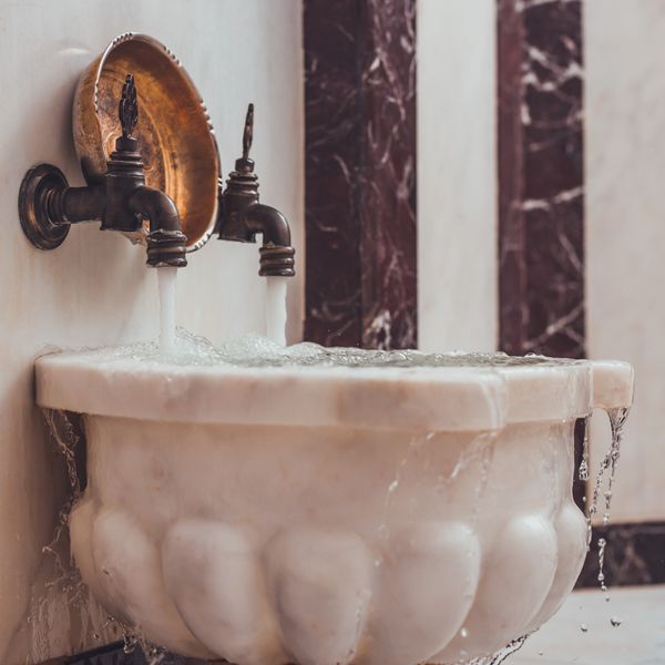 Custom marble basin