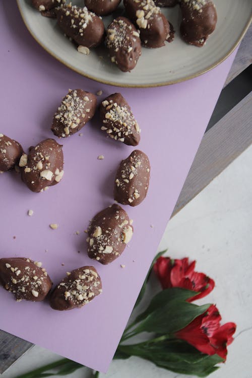 Homemade Chocolate Candies on Table