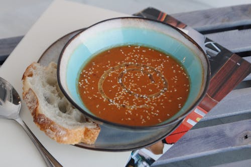 Free Photo of Tomato Soup in a Bowl Stock Photo