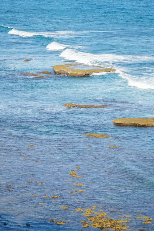 Rocks in Splashing Sea