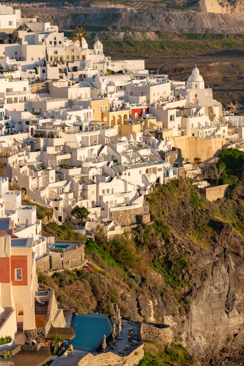 Town on Santorini in Greece