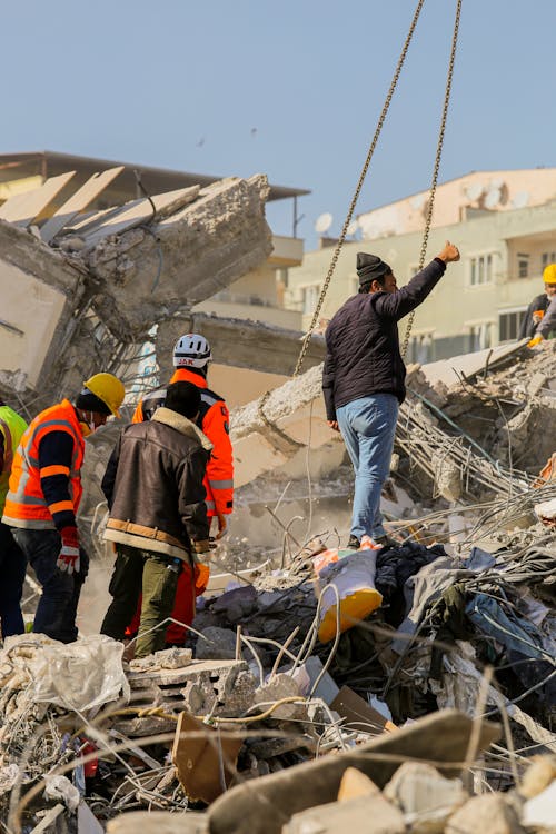 事故與災難, 地震, 垂直拍攝 的 免費圖庫相片