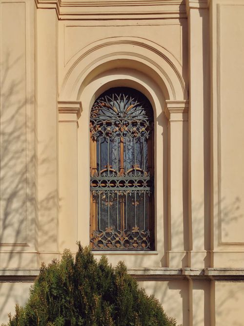 Free Close-up of an elegant ornate window on a historic building facade. Stock Photo