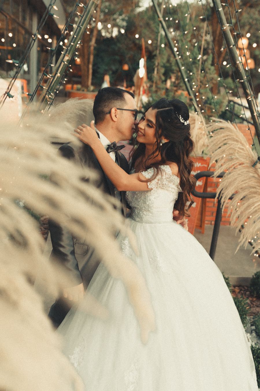 Couple laughing together