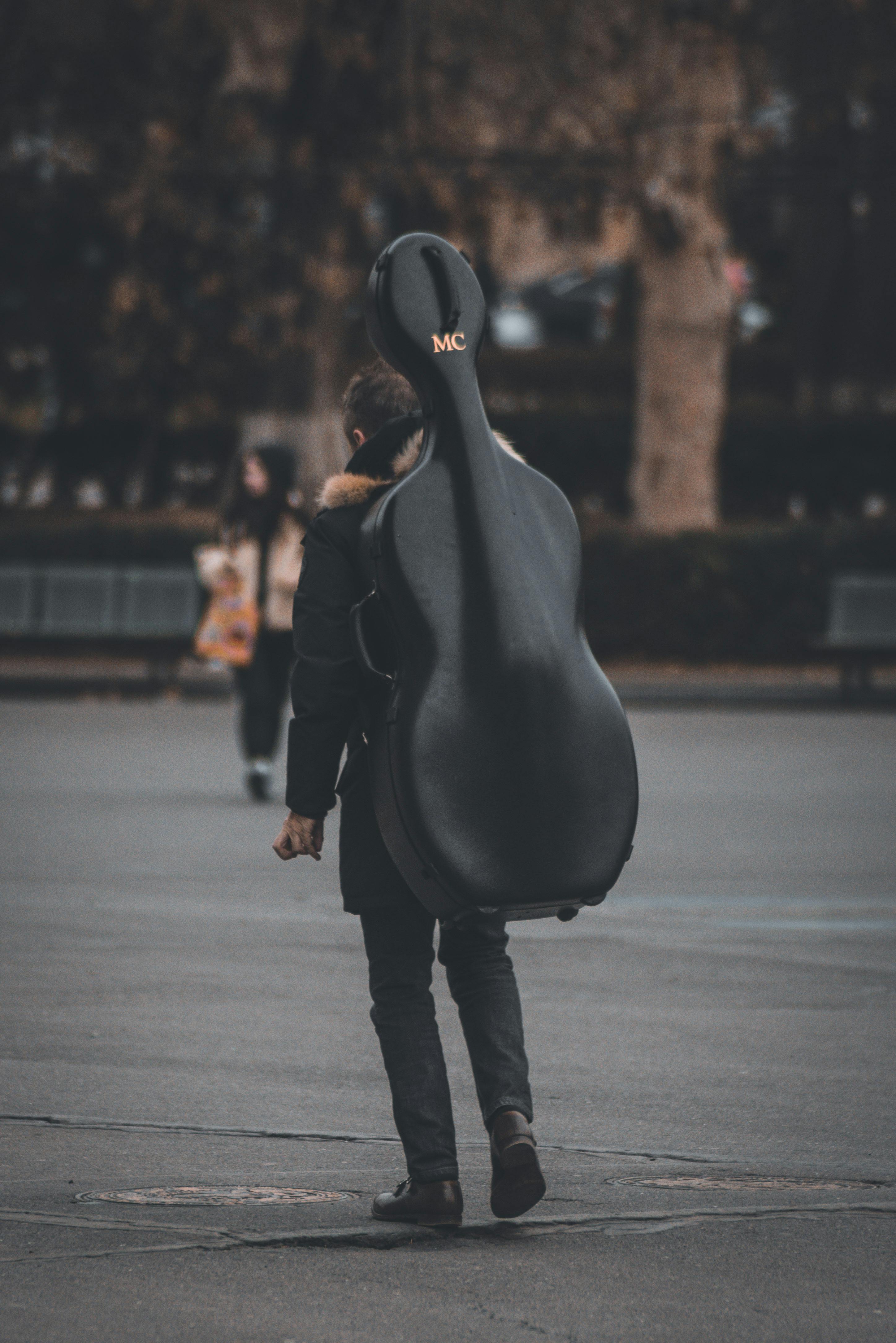 black man with cello