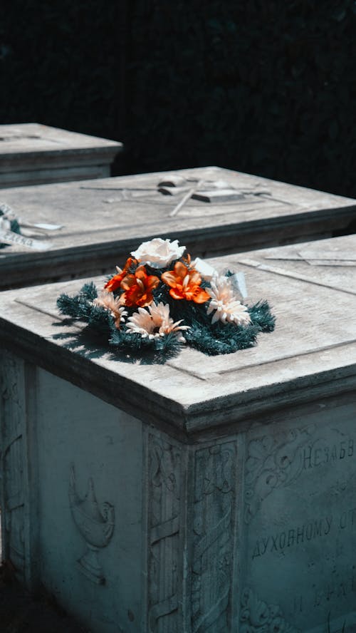 Flowers on a Tombstone 
