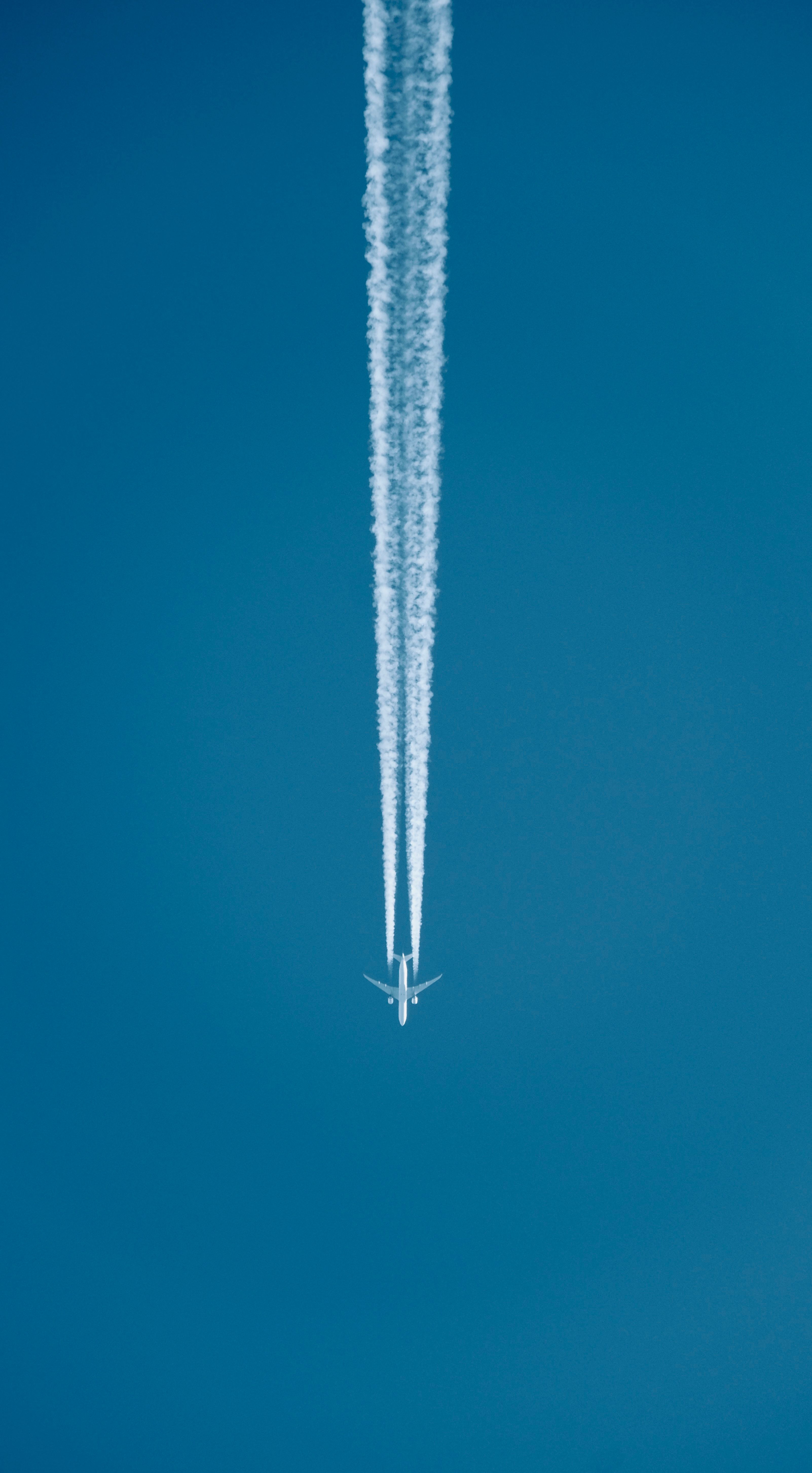 Smoke Trail after Flying Plane · Free Stock Photo