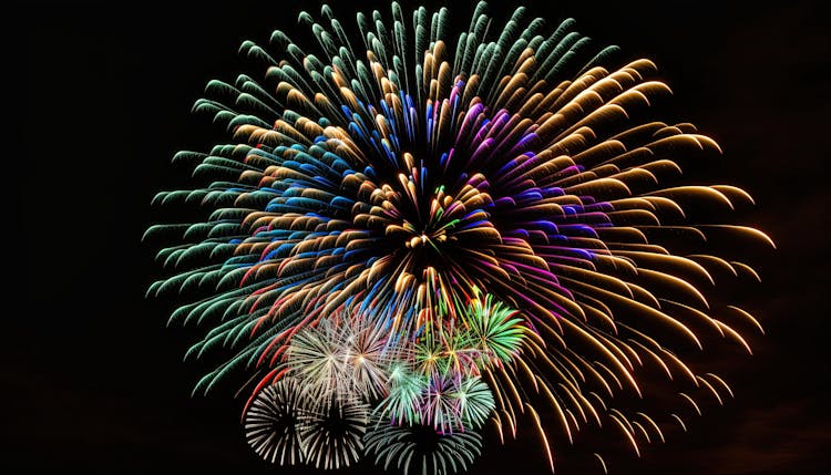 Colorful Fireworks Display