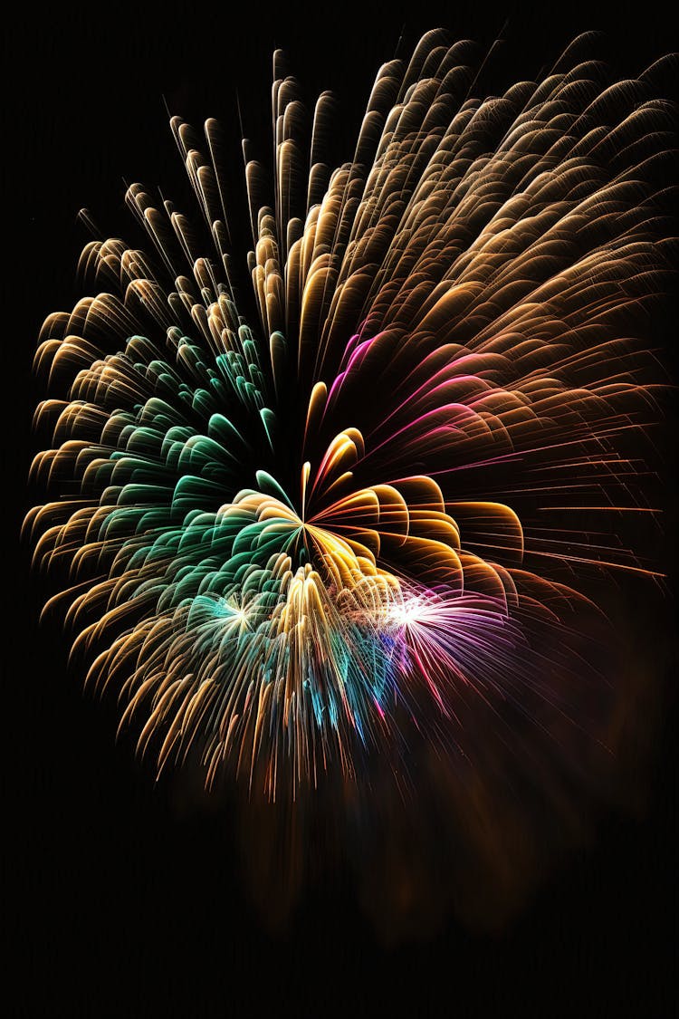 Colorful Fireworks Display