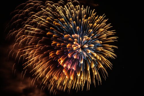 Colorful Fireworks at Night