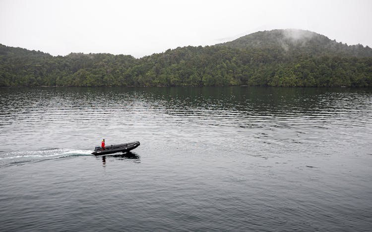 Man On A Kayak On The Lake