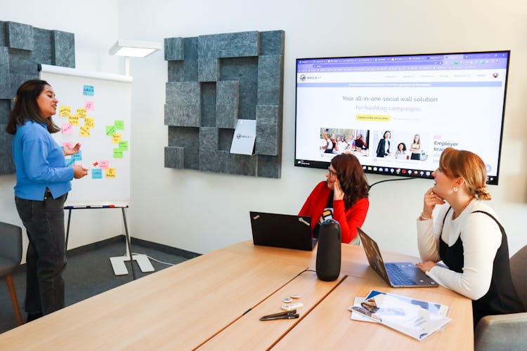 Business Women Talking In Conference Room