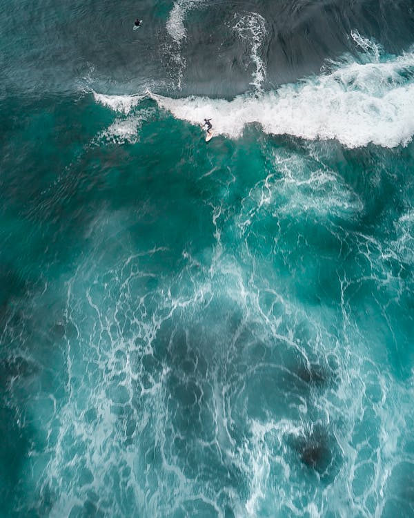 Top View Photo of Person Surfing