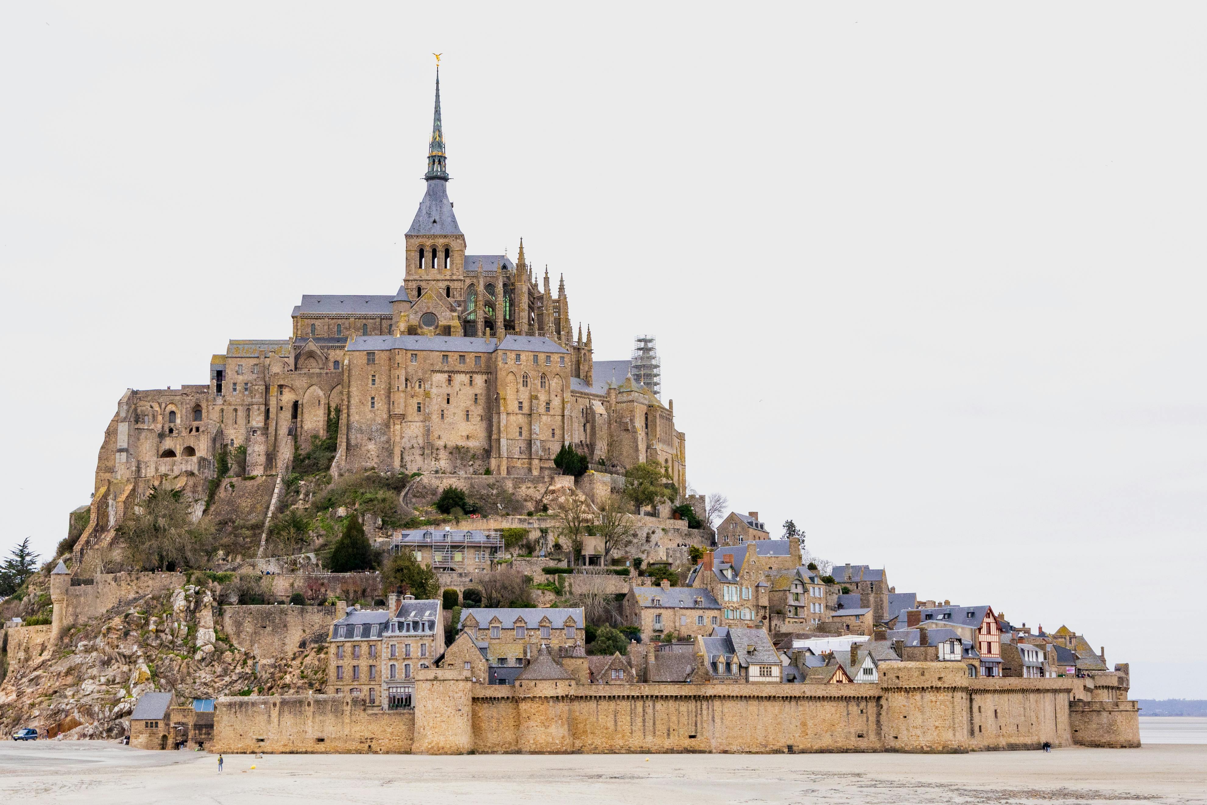 Beautiful view of Mont Saint-Michel, a historic landmark in France.