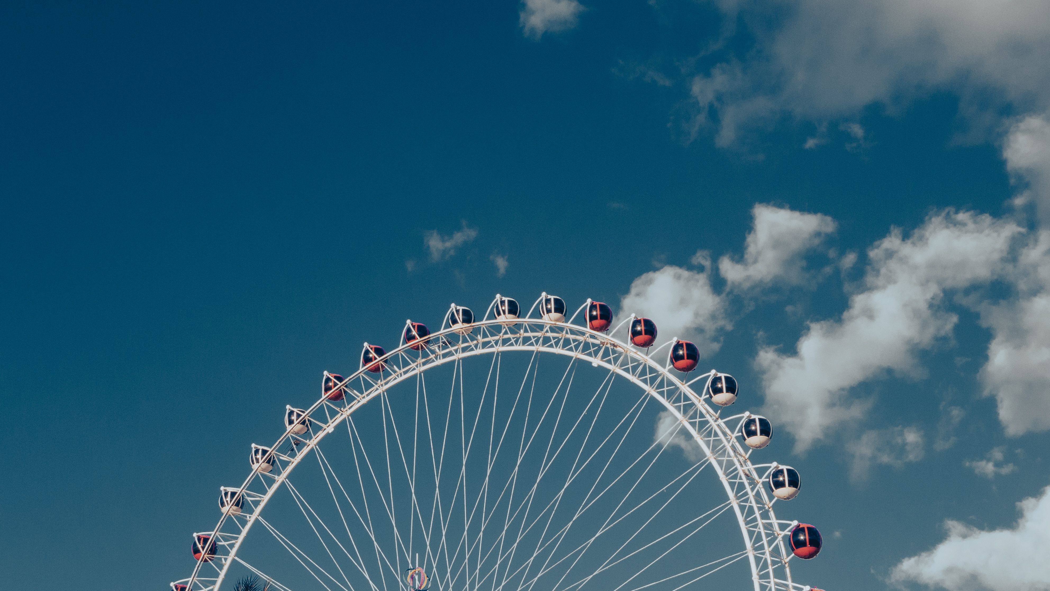 Ferris wheel with passenger cabins in amusement park · Free Stock Photo
