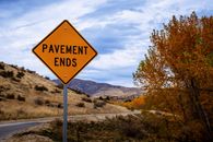 Pavement Ends Road Signage