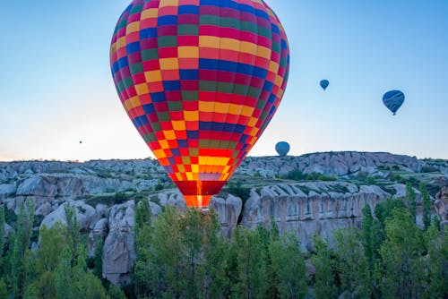 Hot Air Balloons over Cappadocia at Sunset