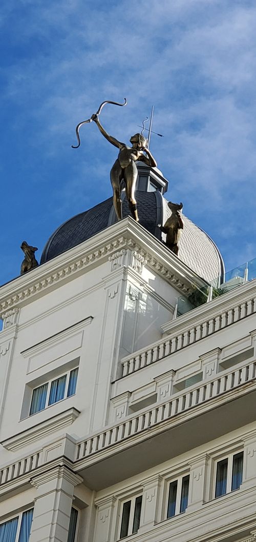 Free Madrid Spain on Gran Via  Stock Photo