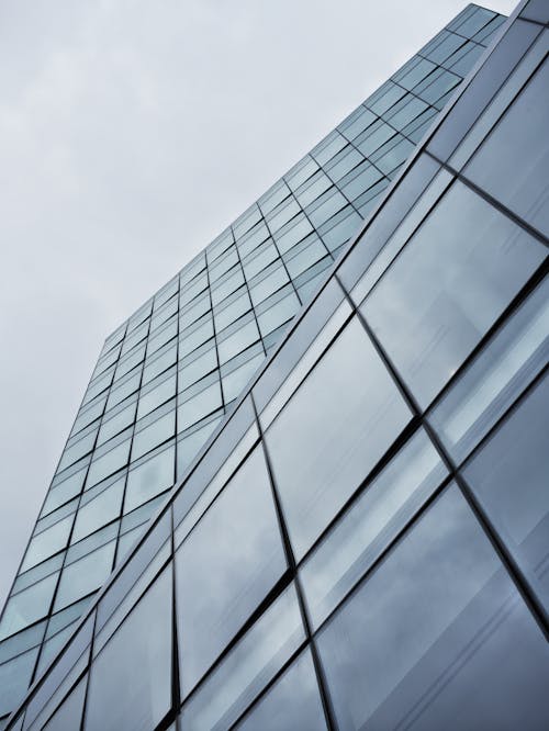 Low Angle Shot of a Modern Skyscraper 