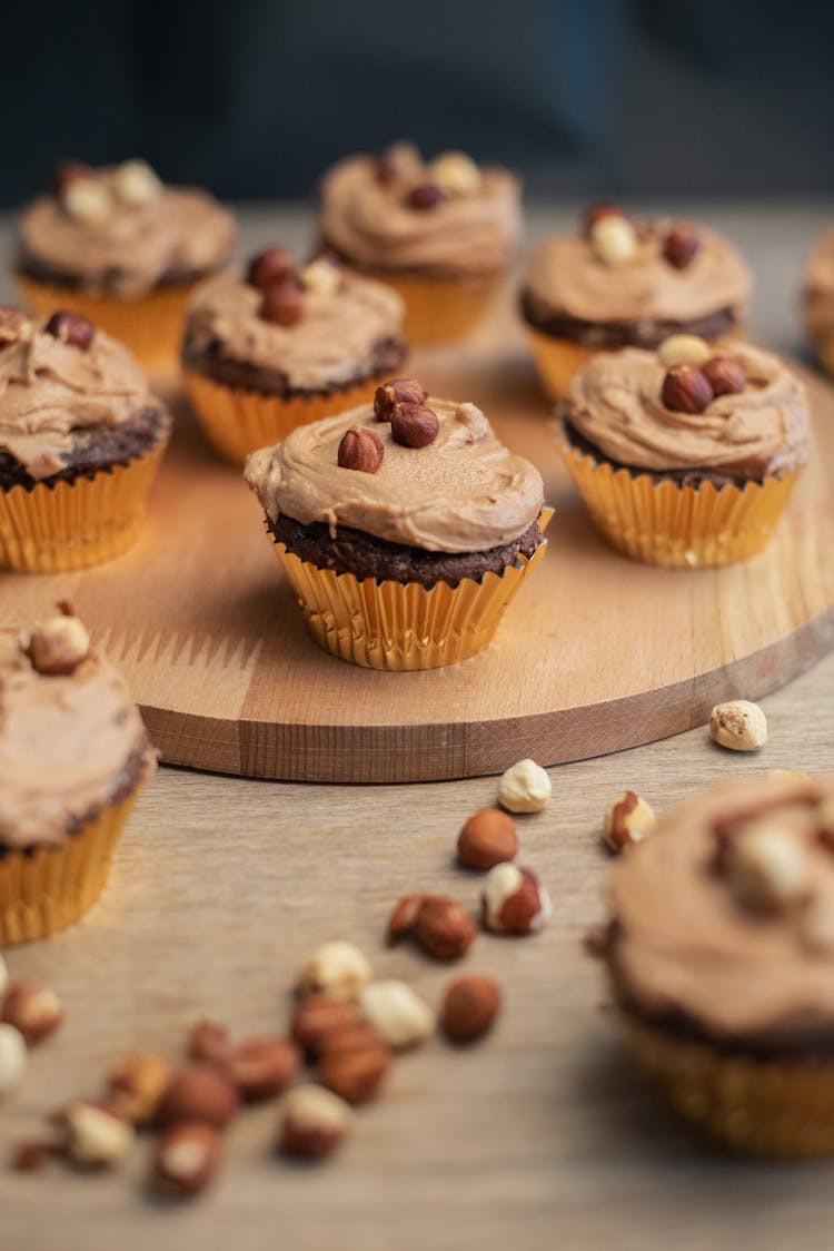 Chocolate Cupcakes With Nuts 