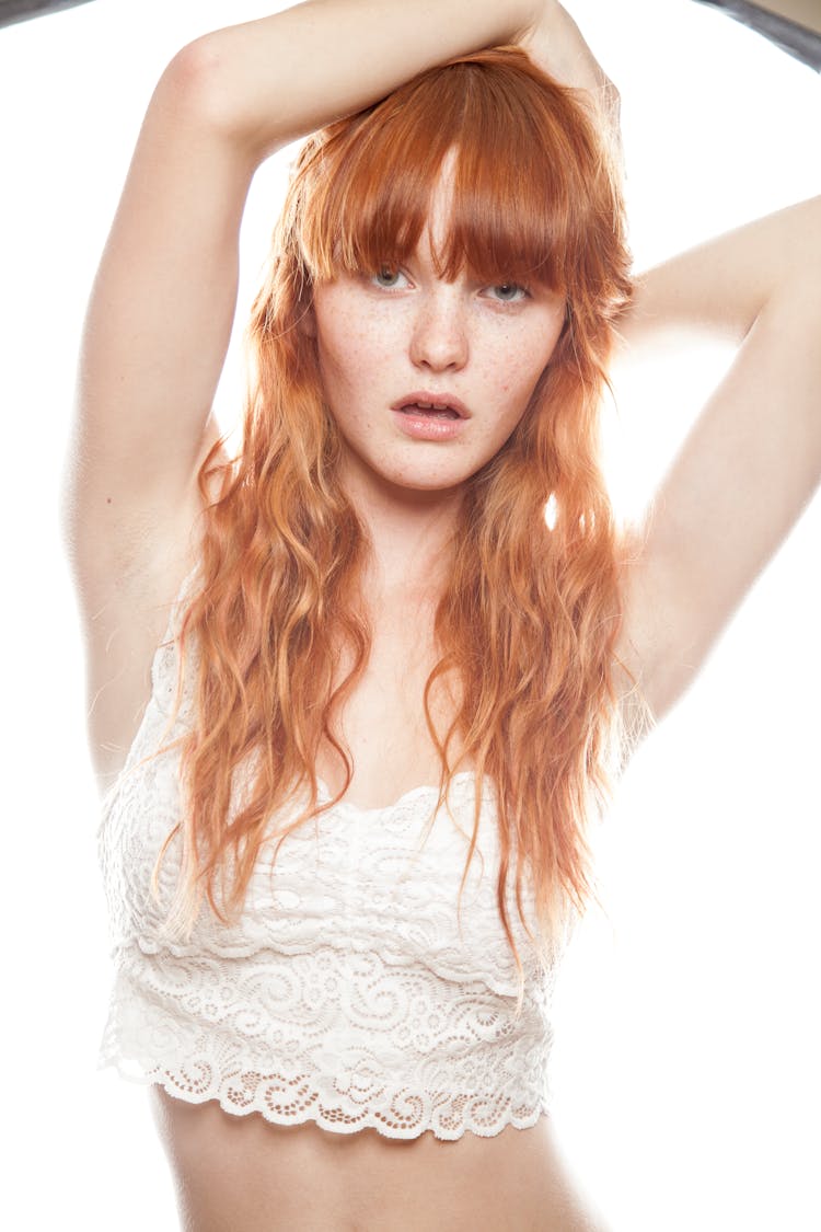 Woman Posing In Studio