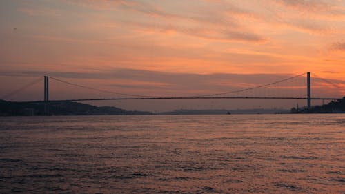 Bridge on Bosphorus at Dusk