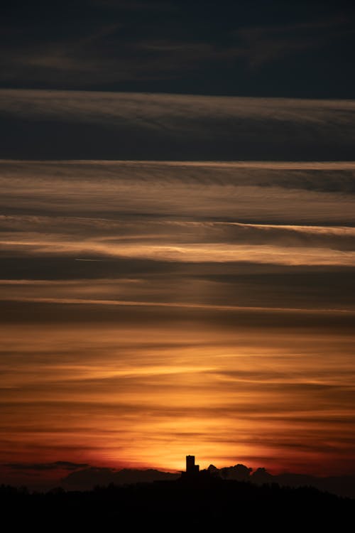 Photo of an Epic Sunset with a Cloudy Sky