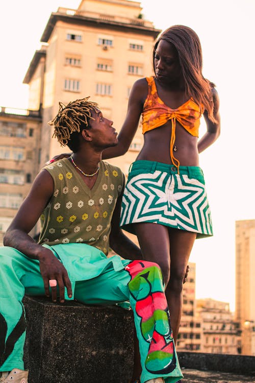 Kostnadsfri bild av afrikansk amerikanska paret, gata, Häftigt