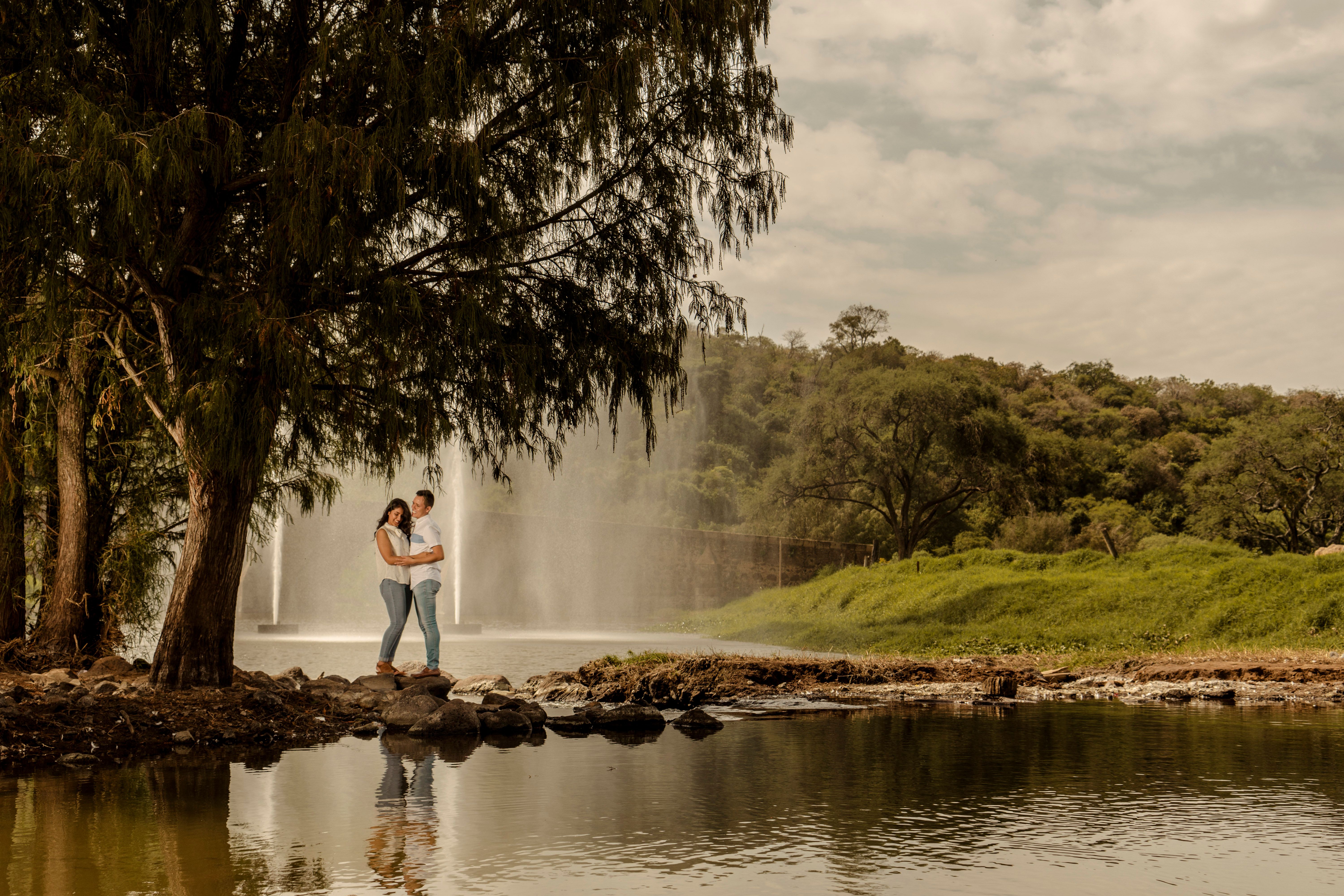A Couple Hugging in a Park · Free Stock Photo