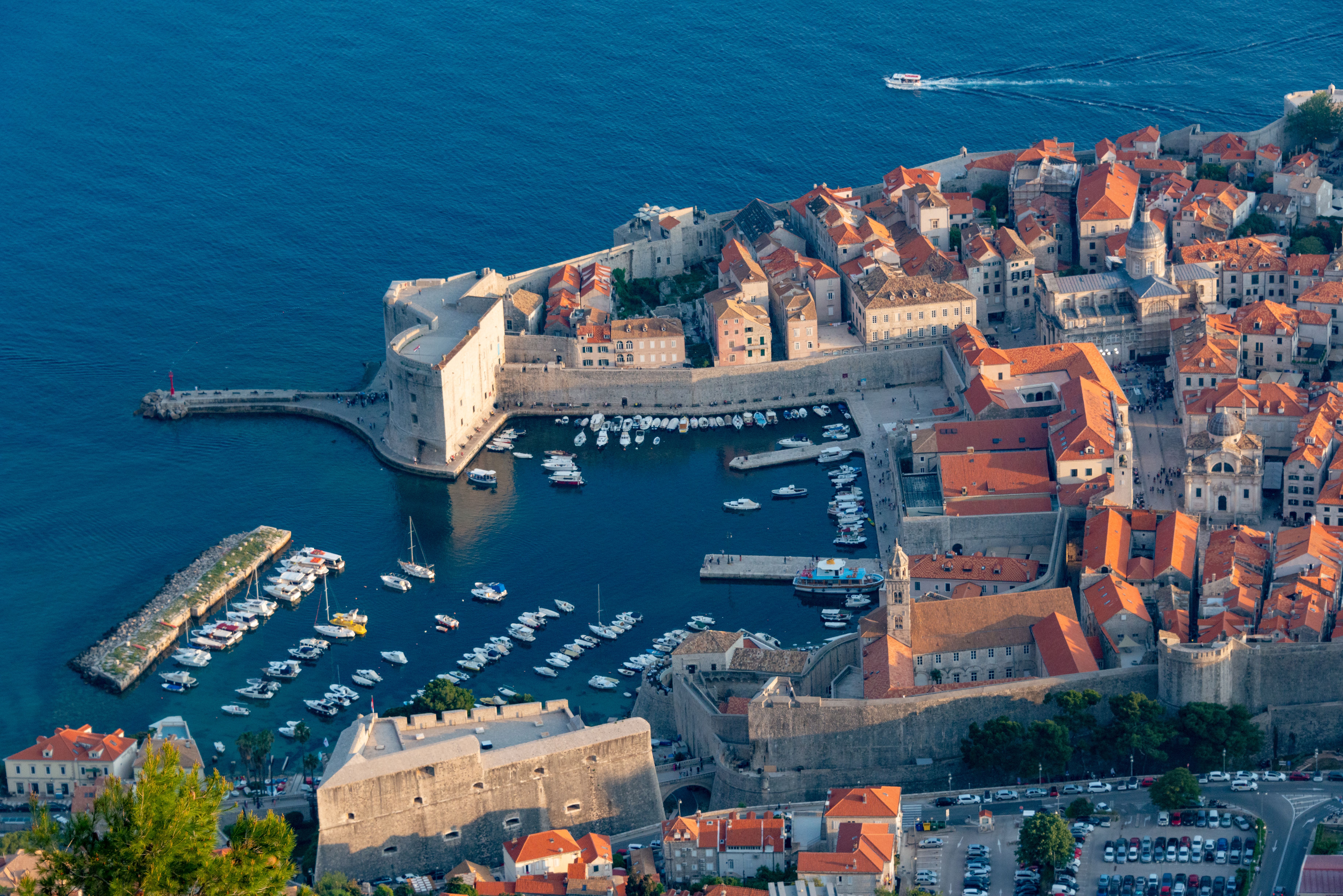 Infinity pool overlooking the Adriatic near Dubrovnik Old Town