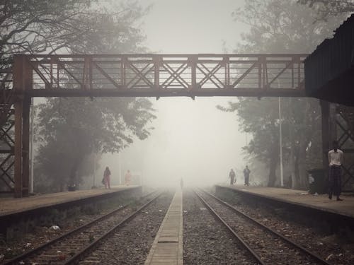 People waiting on Railway Platform