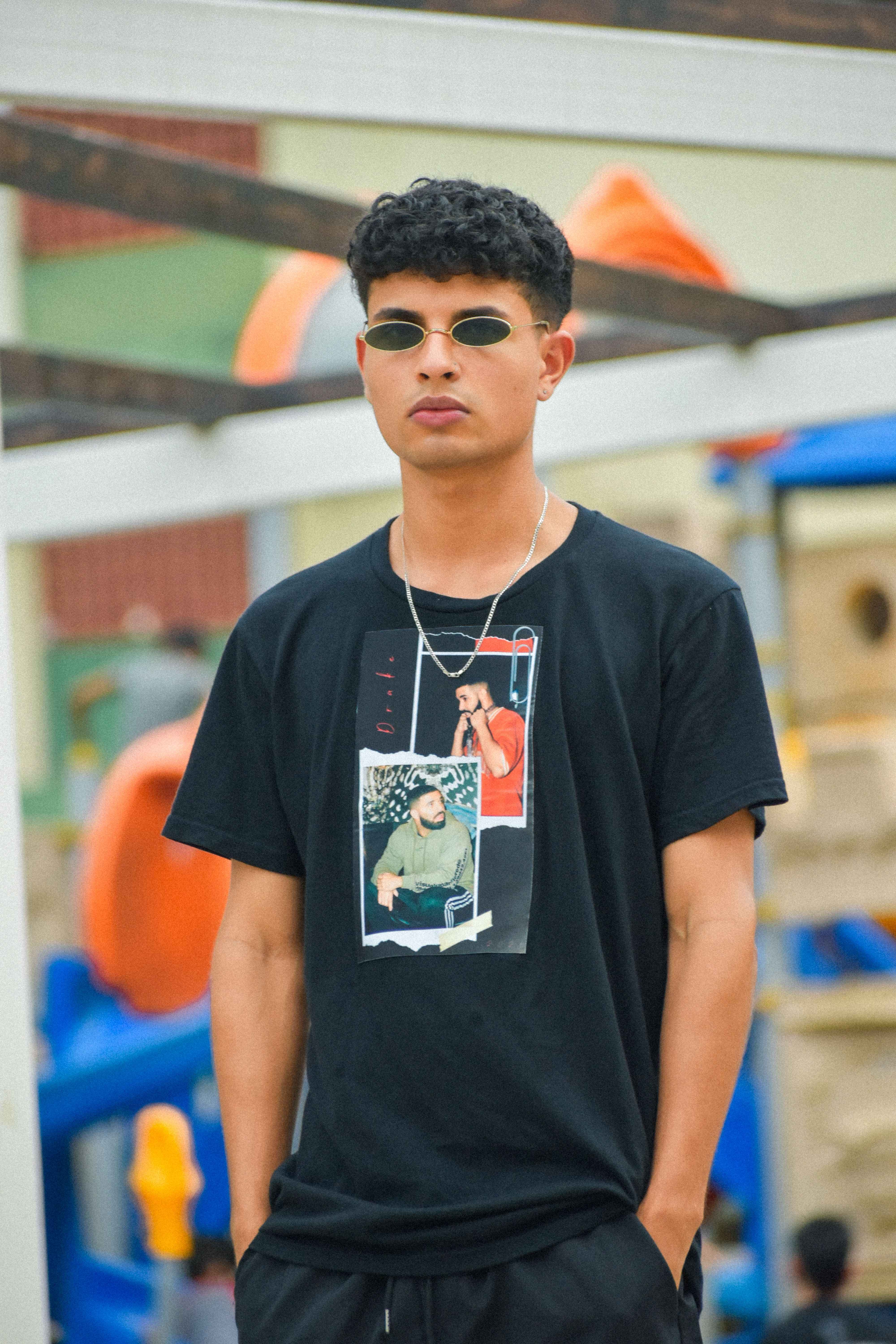 Camiseta Preta Estampada