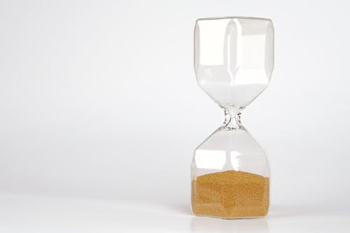 Hourglass on White Background