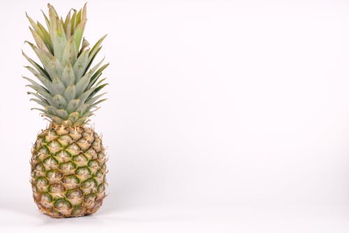 A Pineapple on Empty White Background