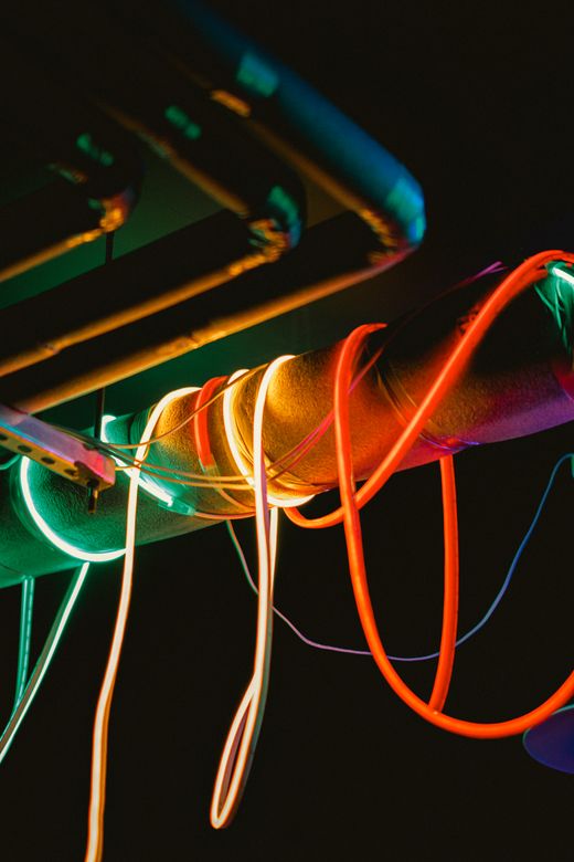 Illuminated coloured neon wires — Daniil Kondrashin on Pexels
