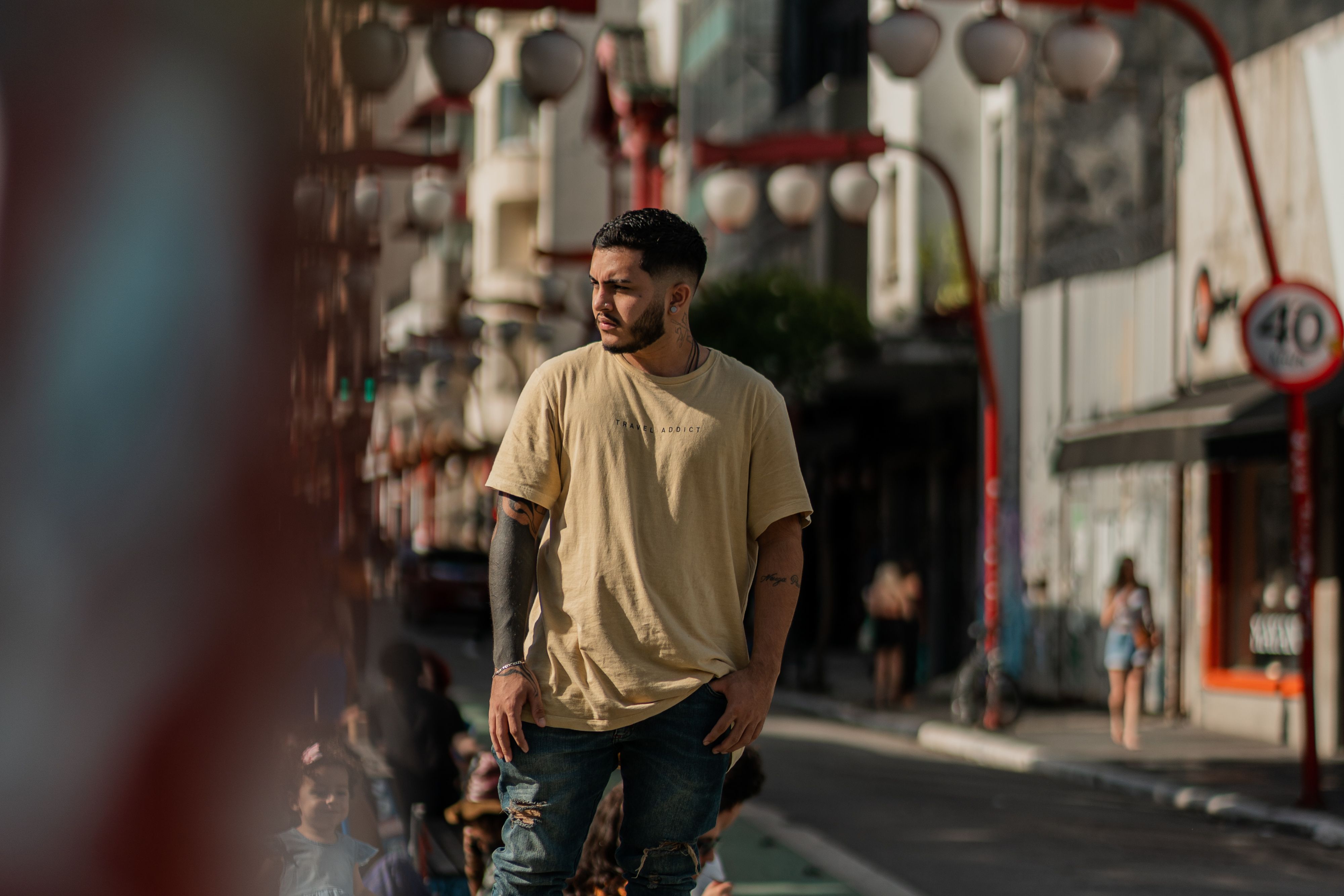 Young Man Standing in the City Street · Free Stock Photo