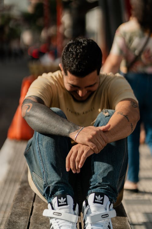 Laughing Man with Tattoos