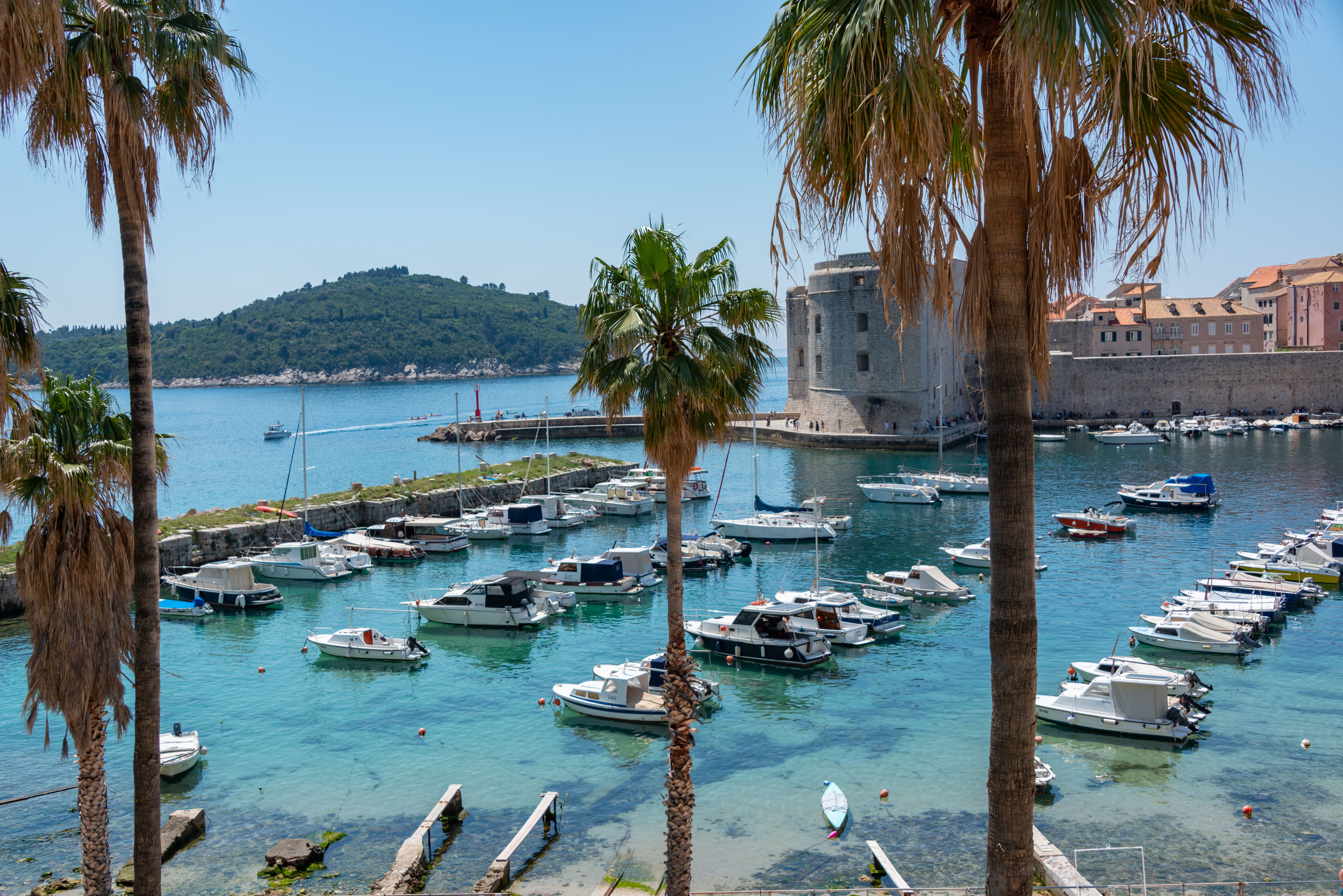 Dubrovnik port and harbor boats 2