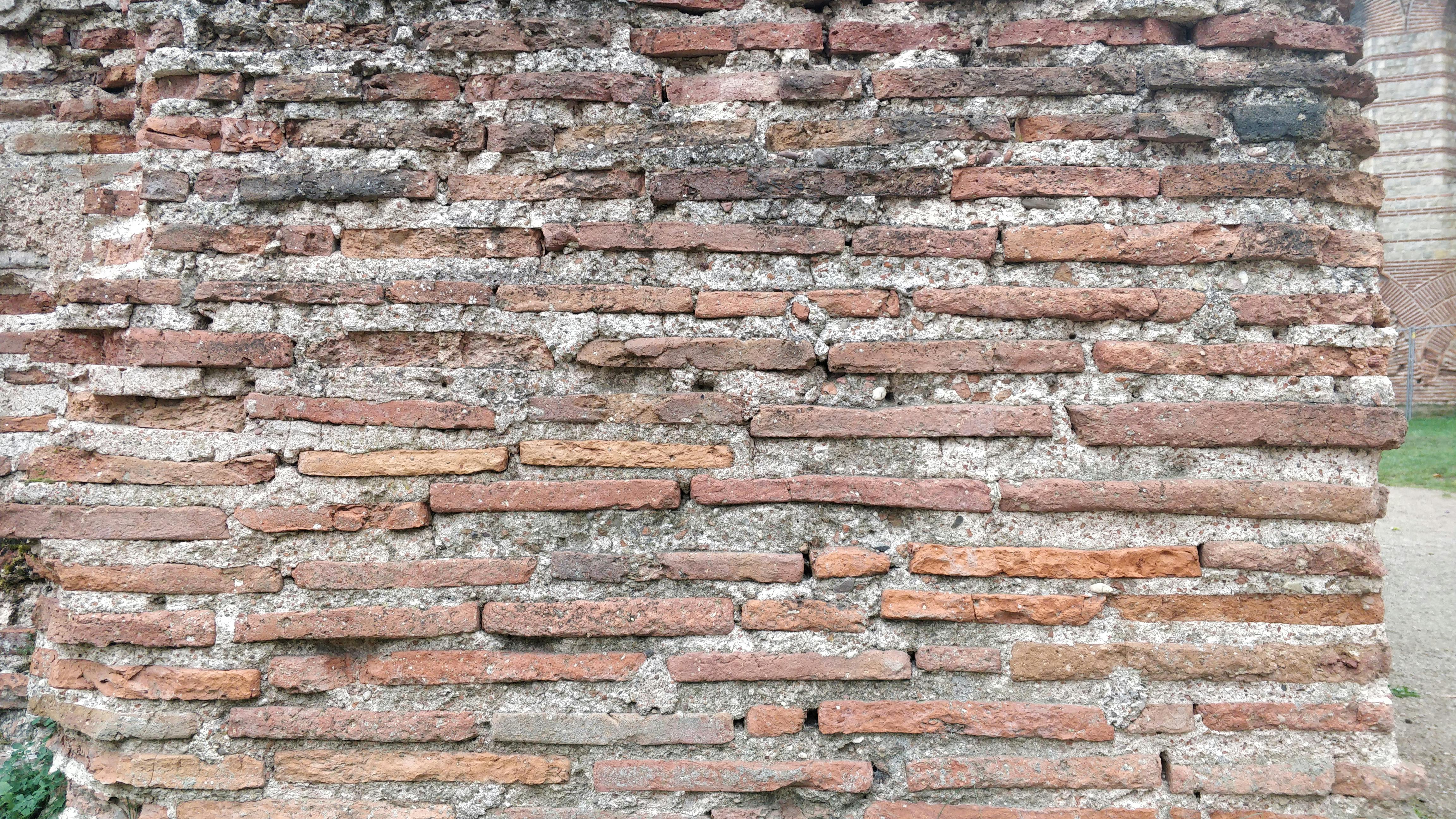 Free stock photo of Old roman bricks, texture