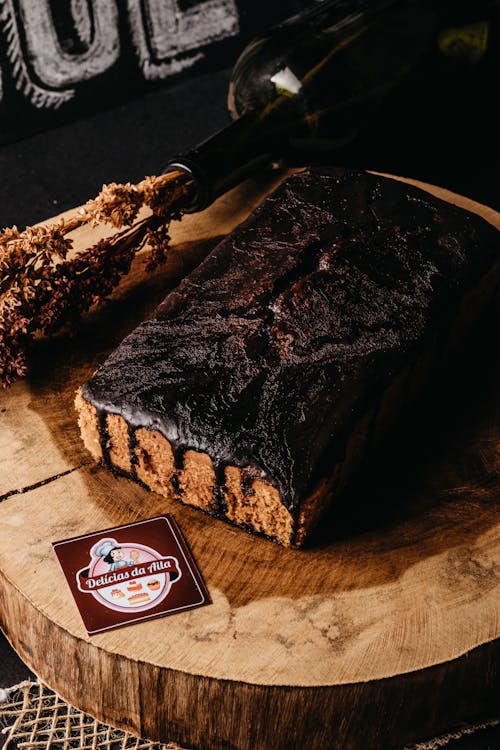 Free Close-up of a Cake with Chocolate Icing Stock Photo