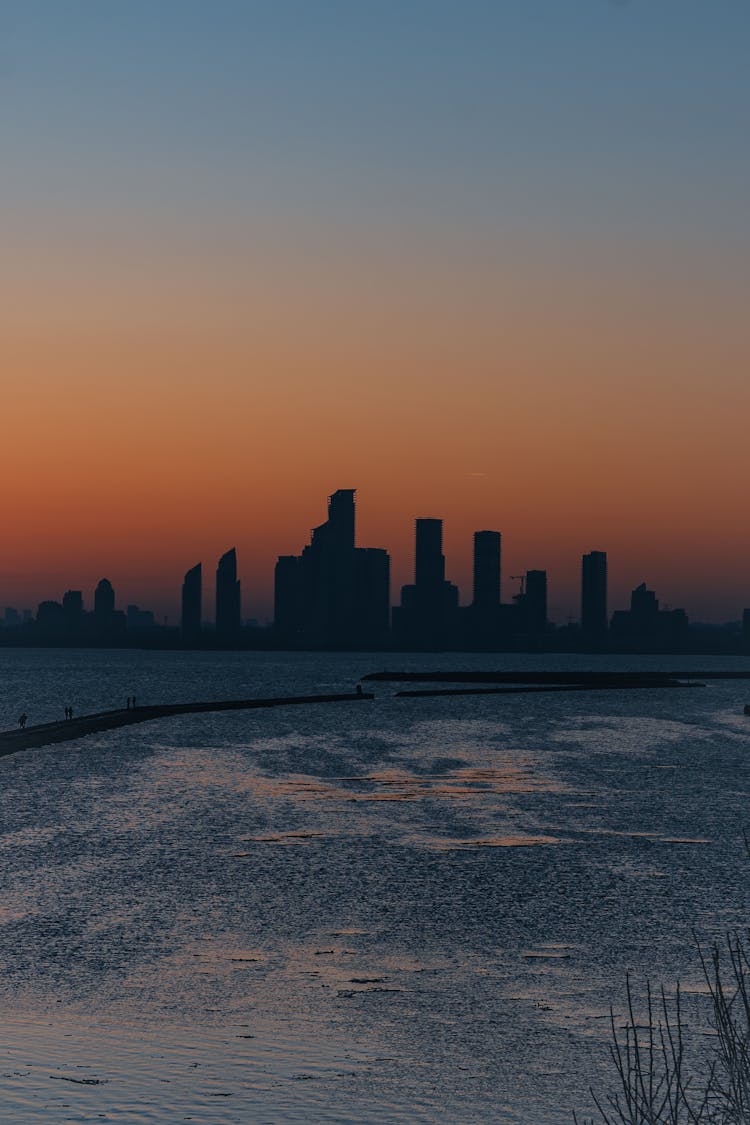 City Skyline At Dawn