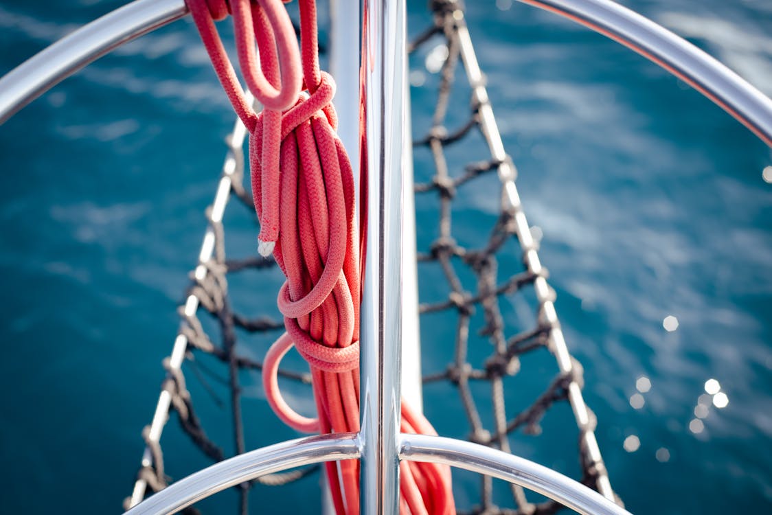 Close Up of Rope on Ship