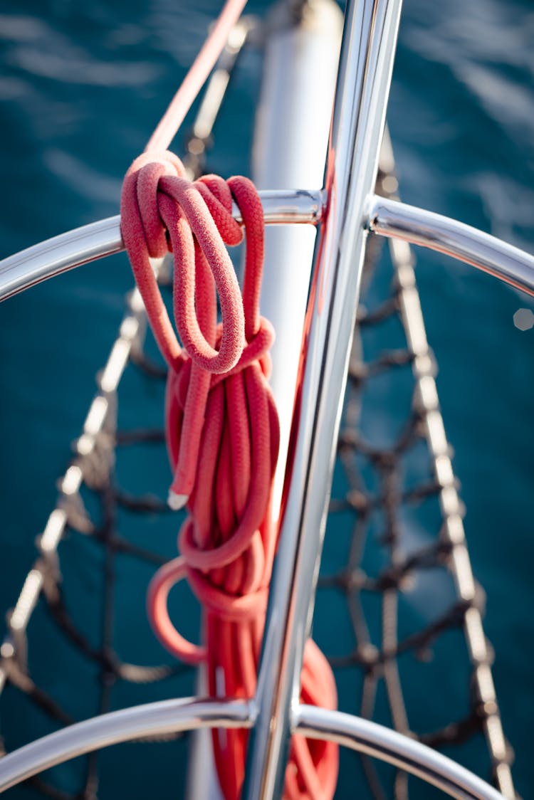 Close Up Of Rope On Ship