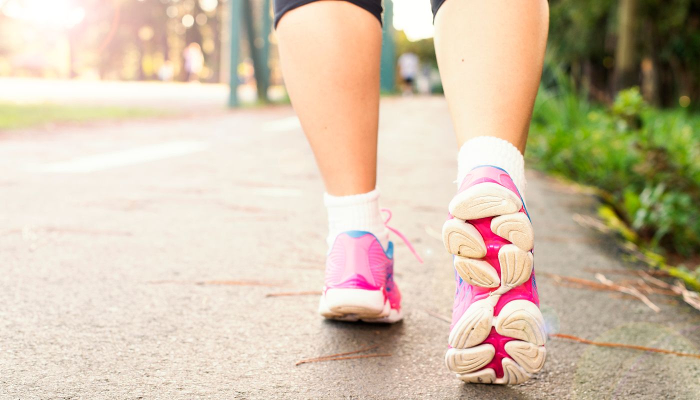 lose weight steps — Photo of Woman Wearing Pink Sports Shoes Walking · Free. Photo: Pexels