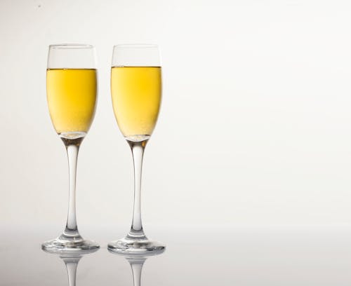 Gratis lagerfoto af champagne, Champagneglas