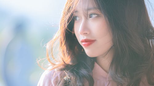 Close-up Portrait of a Young Brunette 