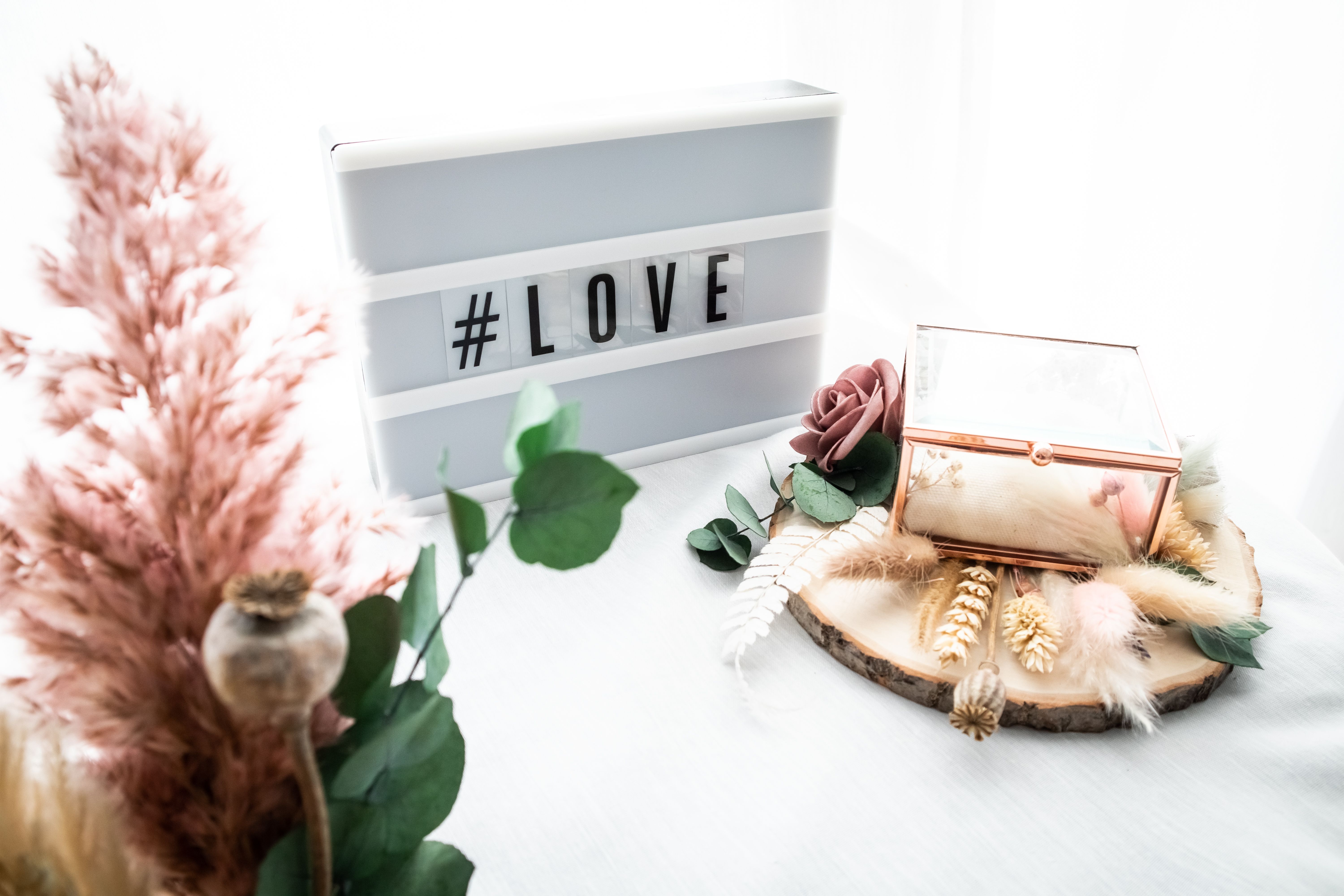 Elegant gift box arrangement with decorative elements