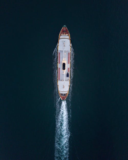 Ingyenes stockfotó drónfelvétel, hajó, hullámok témában Stockfotó